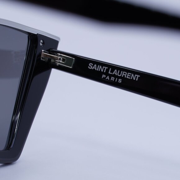 ?️ New Saint Laurent SL570 002 Sunglasses - Black Frame, Silver Mirror Lenses main image 11